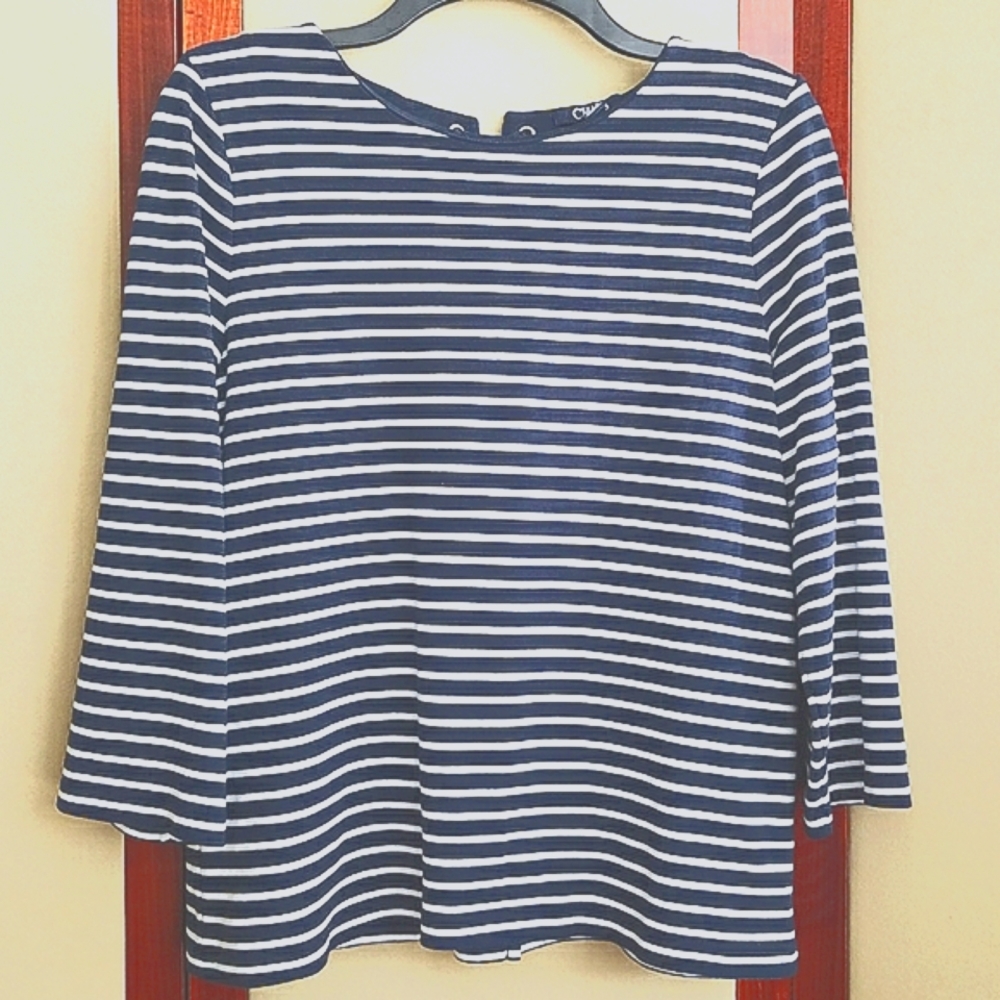 Rear Lace Up Stripe Top L